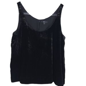 J. Crew Velvet Black Sleeveless Tank Size 8